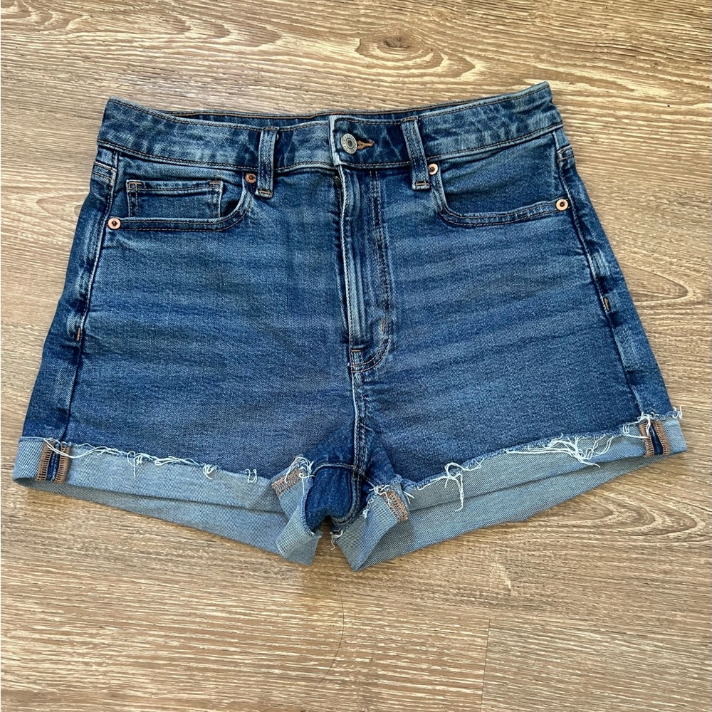 AE STRETCH DENIM MOM SHORTS